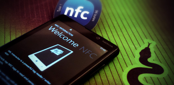 NFC interactor running on the Nokia Lumia 820