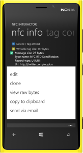 Nfc Interactor 2.0 - Context Menu