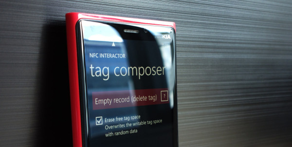 NFC interactor - Erase NFC Tags